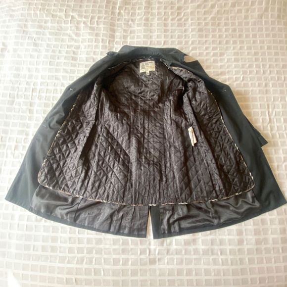 London Fog Fully Lined Raincoat XS Black Excellent Condition - Picture 9 of 15